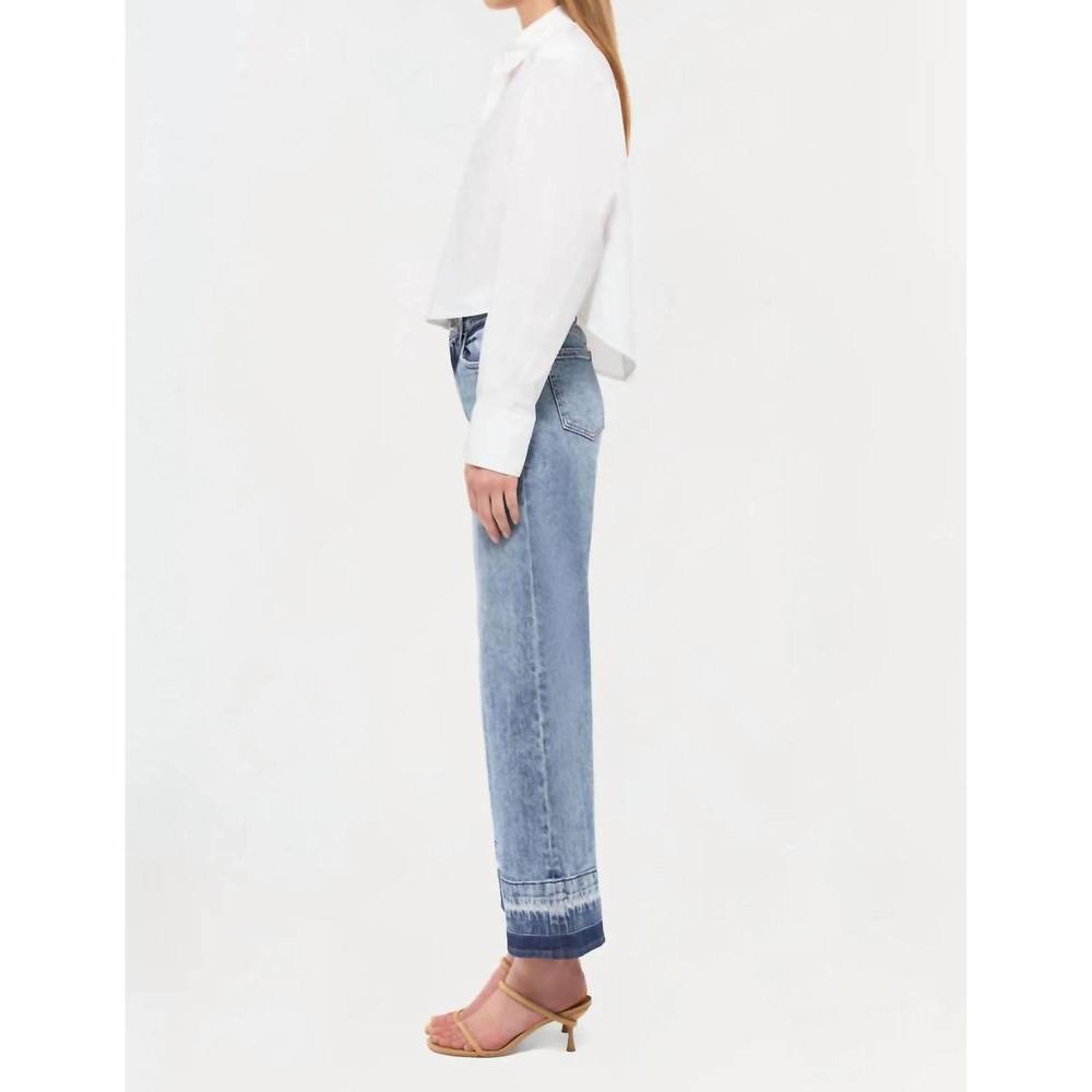 NEW SIMKHAI renata cropped button down shirt in white - Picture 3 of 5